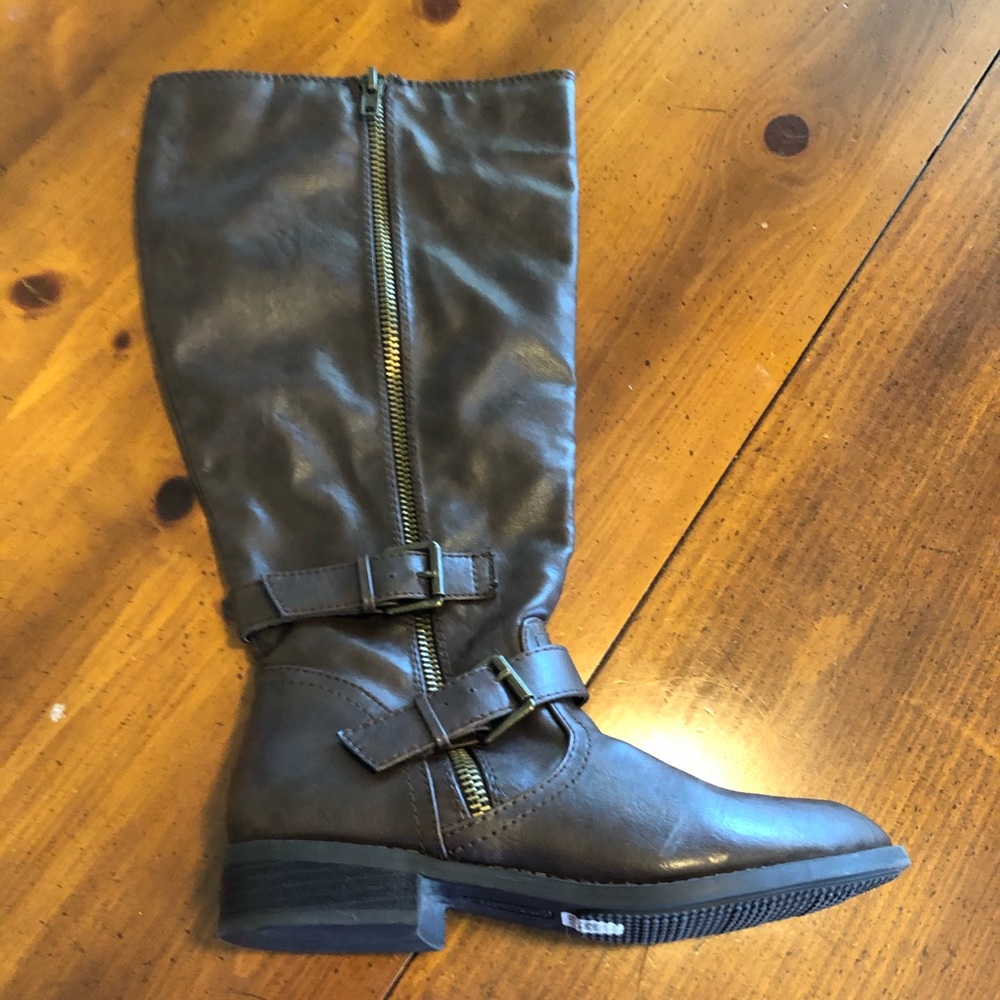 NWT Lane Bryant Plus Size Leather Boots size 10